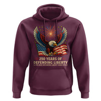 Patriotic Eagle US Army 250th Anniversary Hoodie 250 Years of Defending Liberty 1775 2025 - Wonder Print Shop