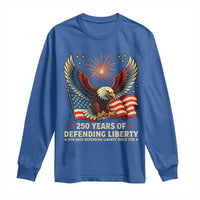 Patriotic Eagle US Army 250th Anniversary Long Sleeve Shirt 250 Years of Defending Liberty 1775 2025 - Wonder Print Shop