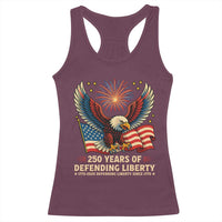 Patriotic Eagle US Army 250th Anniversary Racerback Tank Top 250 Years of Defending Liberty 1775 2025 - Wonder Print Shop