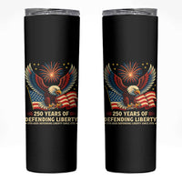 Patriotic Eagle US Army 250th Anniversary Skinny Tumbler 250 Years of Defending Liberty 1775 2025 - Wonder Print Shop