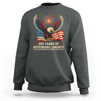 Patriotic Eagle US Army 250th Anniversary Sweatshirt 250 Years of Defending Liberty 1775 2025 - Wonder Print Shop