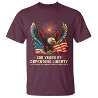 Patriotic Eagle US Army 250th Anniversary T Shirt 250 Years of Defending Liberty 1775 2025 - Wonder Print Shop