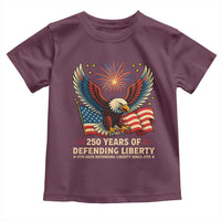 Patriotic Eagle US Army 250th Anniversary Toddler T Shirt 250 Years of Defending Liberty 1775 2025 - Wonder Print Shop