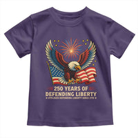 Patriotic Eagle US Army 250th Anniversary Toddler T Shirt 250 Years of Defending Liberty 1775 2025 - Wonder Print Shop