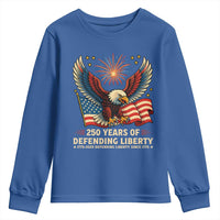 Patriotic Eagle US Army 250th Anniversary Youth Sweatshirt 250 Years of Defending Liberty 1775 2025 - Wonder Print Shop