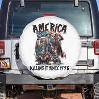 Patriotic Horror Mashup Spare Tire Cover America Killing It Since 1776