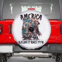 Patriotic Horror Mashup Spare Tire Cover America Killing It Since 1776