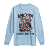 Patriotic Horror Mashup Long Sleeve Shirt America Killing It Since 1776