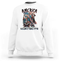 Patriotic Horror Mashup Sweatshirt America Killing It Since 1776