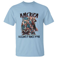 Patriotic Horror Mashup T Shirt America Killing It Since 1776