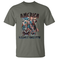 Patriotic Horror Mashup T Shirt America Killing It Since 1776