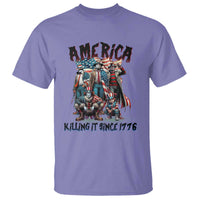 Patriotic Horror Mashup T Shirt America Killing It Since 1776