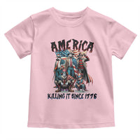 Patriotic Horror Mashup Toddler T Shirt America Killing It Since 1776