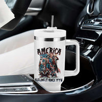 Patriotic Horror Mashup Tumbler With Handle America Killing It Since 1776