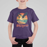 Gulf of America 2025 Bald Eagle T Shirt For Kid Vintage Patriotic Beach Sunset 4th Of July - Wonder Print Shop