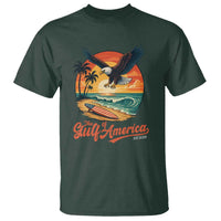 Gulf of America 2025 Bald Eagle T Shirt Vintage Patriotic Beach Sunset 4th Of July - Wonder Print Shop