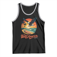 Gulf of USA 2025 Bald Eagle Tank Top Vintage Patriotic Beach Sunset 4th Of July - Wonder Print Shop