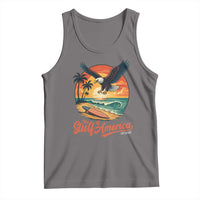 Gulf of USA 2025 Bald Eagle Tank Top Vintage Patriotic Beach Sunset 4th Of July - Wonder Print Shop