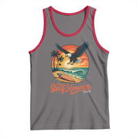 Gulf of USA 2025 Bald Eagle Tank Top Vintage Patriotic Beach Sunset 4th Of July - Wonder Print Shop