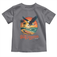 Gulf of America 2025 Bald Eagle Toddler T Shirt Vintage Patriotic Beach Sunset 4th Of July - Wonder Print Shop