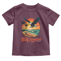 Gulf of America 2025 Bald Eagle Toddler T Shirt Vintage Patriotic Beach Sunset 4th Of July - Wonder Print Shop