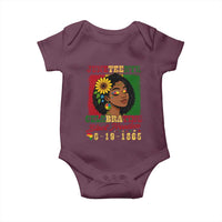 Juneteenth 1865 Black Freedom Celebration Baby Onesie Afrocentric Pride Melanin Girl
