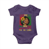 Juneteenth 1865 Black Freedom Celebration Baby Onesie Afrocentric Pride Melanin Girl