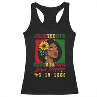 Juneteenth 1865 Black Freedom Celebration Racerback Tank Top Afrocentric Pride Melanin Girl