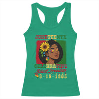 Juneteenth 1865 Black Freedom Celebration Racerback Tank Top Afrocentric Pride Melanin Girl