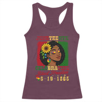 Juneteenth 1865 Black Freedom Celebration Racerback Tank Top Afrocentric Pride Melanin Girl
