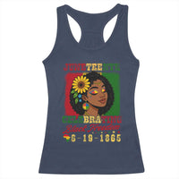 Juneteenth 1865 Black Freedom Celebration Racerback Tank Top Afrocentric Pride Melanin Girl