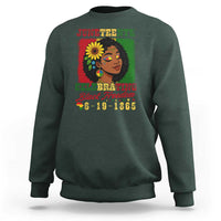 Juneteenth 1865 Black Freedom Celebration Sweatshirt Afrocentric Pride Melanin Girl