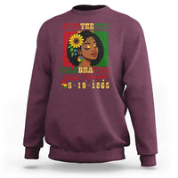 Juneteenth 1865 Black Freedom Celebration Sweatshirt Afrocentric Pride Melanin Girl