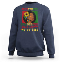 Juneteenth 1865 Black Freedom Celebration Sweatshirt Afrocentric Pride Melanin Girl