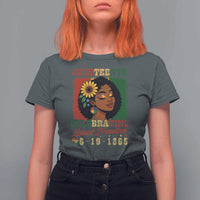 Juneteenth 1865 Black Freedom Celebration T Shirt For Women Afrocentric Pride Melanin Girl