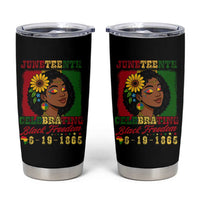 Juneteenth 1865 Black Freedom Celebration Tumbler Cup Afrocentric Pride Melanin Girl