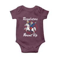 Funny Founding Father Patriotic Drinking Baby Onesie Regulators Mount Up 4th of July - Wonder Print Shop