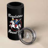 Funny Founding Father Patriotic Drinking 4 in 1 Can Cooler Tumbler Regulators Mount Up 4th of July - Wonder Print Shop