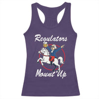 Funny Founding Father Patriotic Drinking Racerback Tank Top Regulators Mount Up 4th of July - Wonder Print Shop