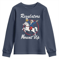 Funny Founding Father Patriotic Drinking Youth Sweatshirt Regulators Mount Up 4th of July - Wonder Print Shop