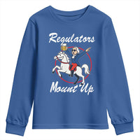 Funny Founding Father Patriotic Drinking Youth Sweatshirt Regulators Mount Up 4th of July - Wonder Print Shop