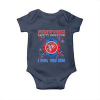 Fireworks Safety Director Baby Onesie I Run You Run Funny 4th of July Patriotic - Wonder Print Shop