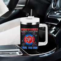 Fireworks Safety Director Tumbler With Handle I Run You Run Funny 4th of July Patriotic - Wonder Print Shop