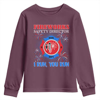 Fireworks Safety Director Youth Sweatshirt I Run You Run Funny 4th of July Patriotic - Wonder Print Shop