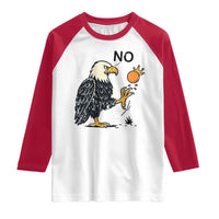 Bald Eagle No Kings In America Raglan Shirt No Orange We The People Patriotic Political Statement - Wonder Print Shop