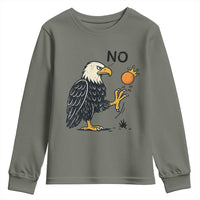 Bald Eagle No Kings In America Youth Sweatshirt No Orange We The People Patriotic Political Statement - Wonder Print Shop