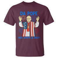 Da Pope Funny 4th of July T Shirt Red White and Holy Patriotic Catholic - Wonder Print Shop