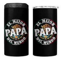 Mexican Dad 4 in 1 Can Cooler Tumbler El Mejor Papá del Mundo Mexico Flag Eagle