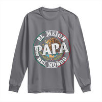 Mexican Dad Long Sleeve Shirt El Mejor Papá del Mundo Mexico Flag Eagle