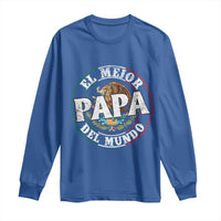Mexican Dad Long Sleeve Shirt El Mejor Papá del Mundo Mexico Flag Eagle